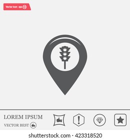 Map pointer flat icon. Vector Eps 10