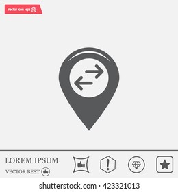 Map pointer flat icon. Vector Eps 10