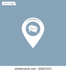 Map pointer flat icon. Vector Eps 10