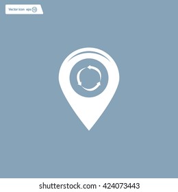 Map pointer flat icon. Vector Eps 10