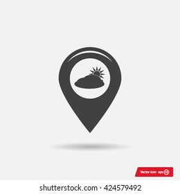 Map pointer flat icon. Vector Eps 10