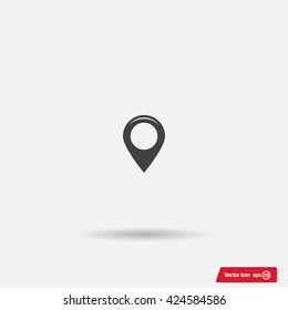 Map pointer flat icon, vector illustratio