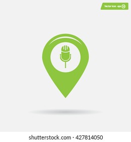 Map pointer flat icon. Vector Eps 10