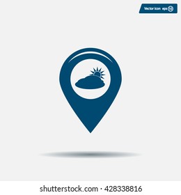 Map pointer flat icon. Vector Eps 10