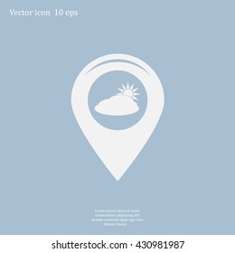Map pointer flat icon. Vector Eps 10