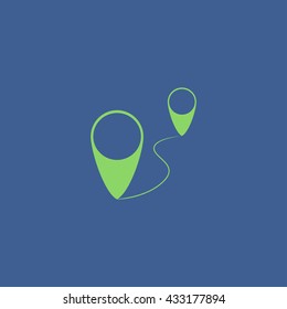 Map pointer flat icon, vector illustration. Flat design style.