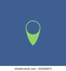 Map pointer flat icon, vector illustration. Flat design style.