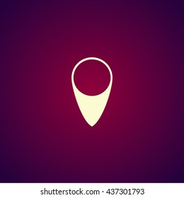 Map pointer flat icon, vector illustration. Flat design style.