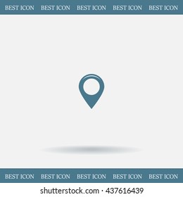 Map pointer flat icon, vector illustratio
