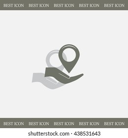 Map pointer flat icon, vector illustratio