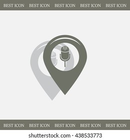 Map pointer flat icon. Vector Eps 10