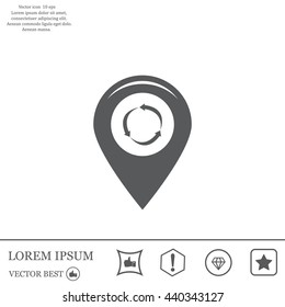 Map pointer flat icon. Vector Eps 10