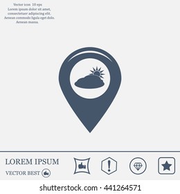 Map pointer flat icon. Vector Eps 10
