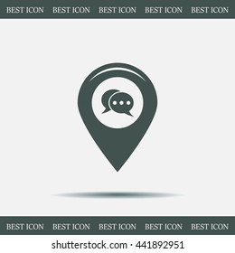 Map pointer flat icon. Vector Eps 10