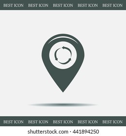 Map pointer flat icon. Vector Eps 10