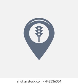Map pointer flat icon. Vector Eps 10
