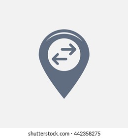 Map pointer flat icon. Vector Eps 10