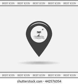 Map pointer flat icon. Vector Eps 10