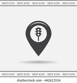 Map pointer flat icon. Vector Eps 10