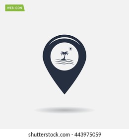 Map pointer flat icon. Vector Eps 10