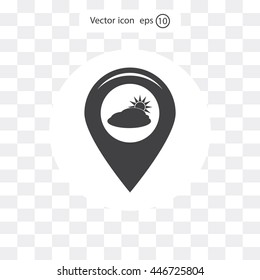 Map pointer flat icon. Vector Eps 10