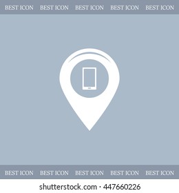 Map pointer flat icon. Vector Eps 10