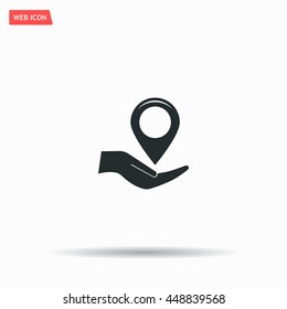 Map pointer flat icon, vector illustratio