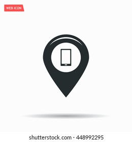 Map pointer flat icon. Vector Eps 10