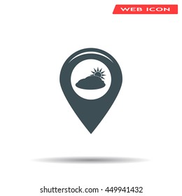 Map pointer flat icon. Vector Eps 10