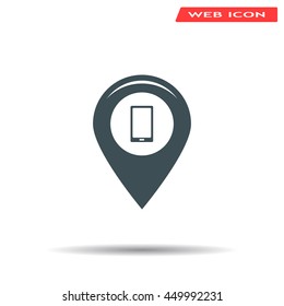 Map pointer flat icon. Vector Eps 10