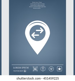 Map pointer flat icon. Vector Eps 10