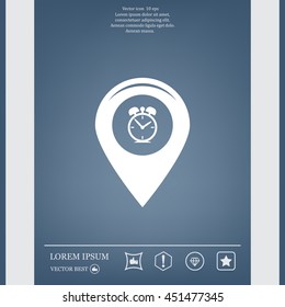 Map pointer flat icon. Vector Eps 10