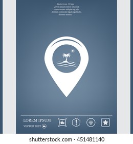 Map pointer flat icon. Vector Eps 10