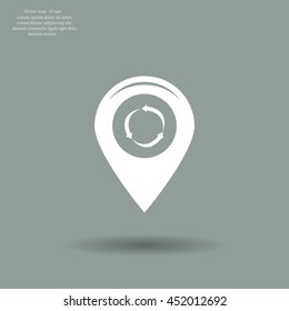 Map pointer flat icon. Vector Eps 10