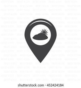 Map pointer flat icon. Vector Eps 10