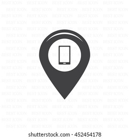 Map pointer flat icon. Vector Eps 10