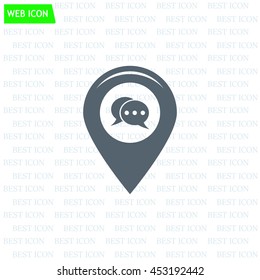 Map pointer flat icon. Vector Eps 10