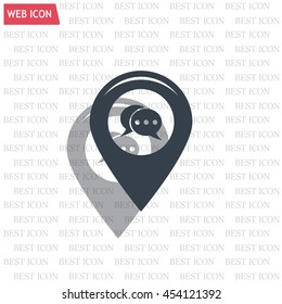 Map pointer flat icon. Vector Eps 10