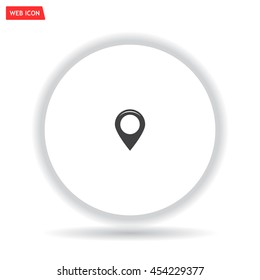 Map pointer flat icon, vector illustratio
