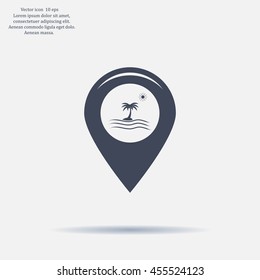 Map pointer flat icon. Vector Eps 10