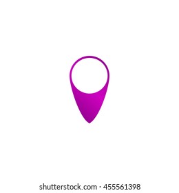 Map pointer flat icon, vector illustration. Flat design style.
