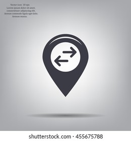 Map pointer flat icon. Vector Eps 10
