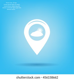 Map pointer flat icon. Vector Eps 10