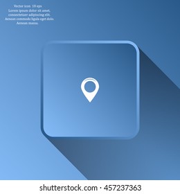 Map pointer flat icon, vector illustratio