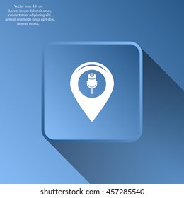 Map pointer flat icon. Vector Eps 10