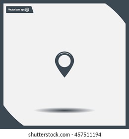 Map pointer flat icon, vector illustratio