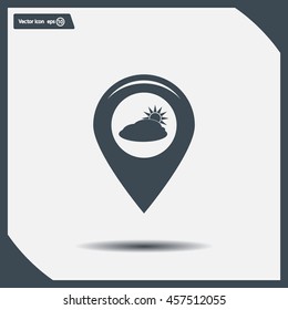 Map pointer flat icon. Vector Eps 10