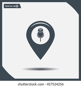 Map pointer flat icon. Vector Eps 10