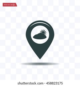 Map pointer flat icon. Vector Eps 10
