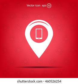 Map pointer flat icon. Vector Eps 10